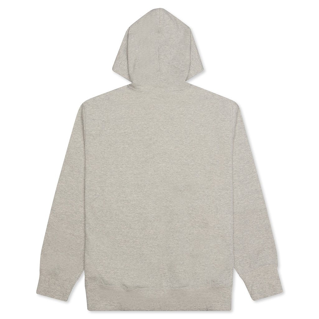 COMME DES GARCONS PLAY STACKED HEART HOODED SWEATSHIRT - GREY - 2