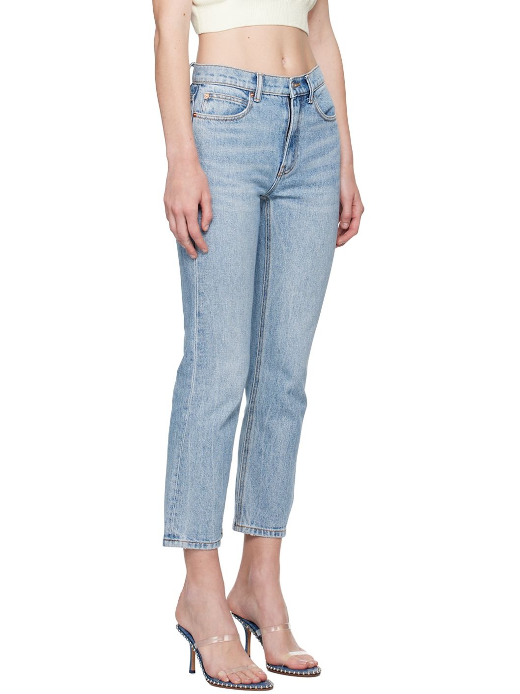 Blue OG High-Rise Stovepipe Jeans - 2