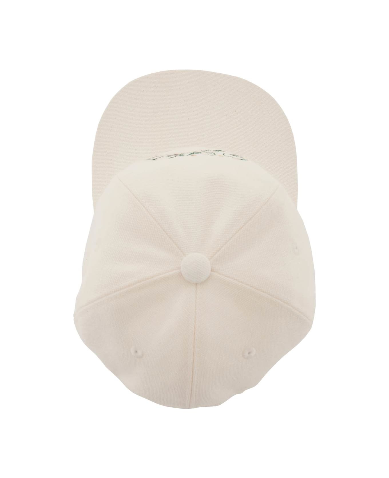 Baseball Cap With Embroidered Logo - 2