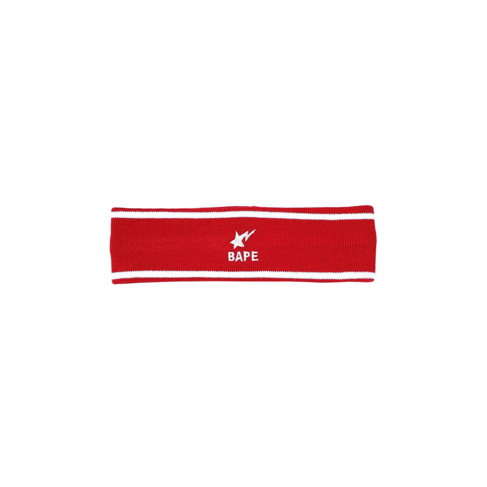 A BATHING APE BAPE Bapesta Headband Red REVERSIBLE