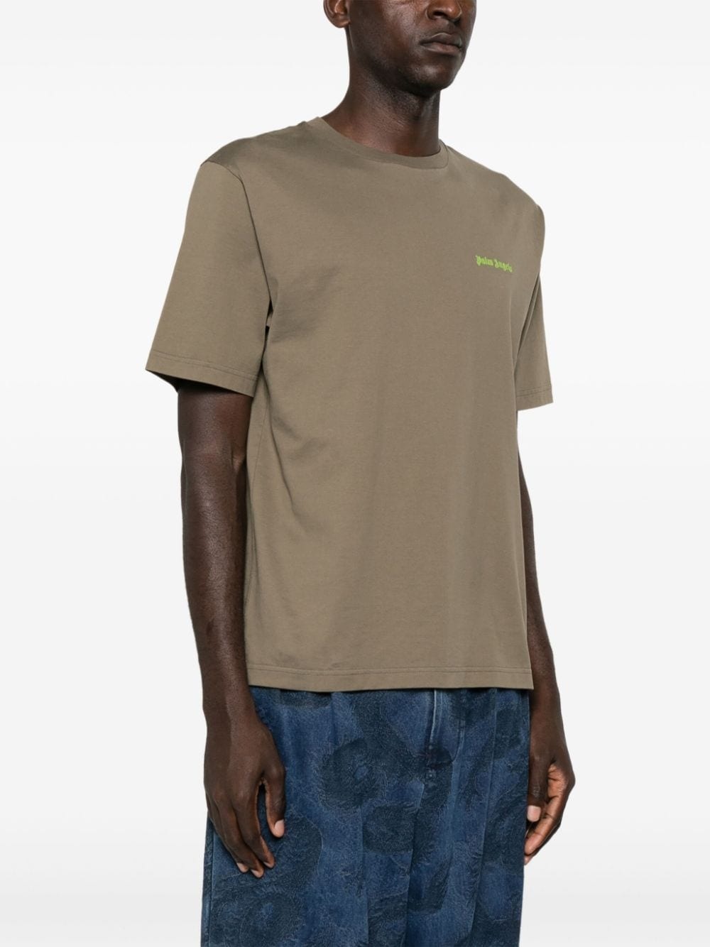 embroidered-logo cotton T-shirt - 3