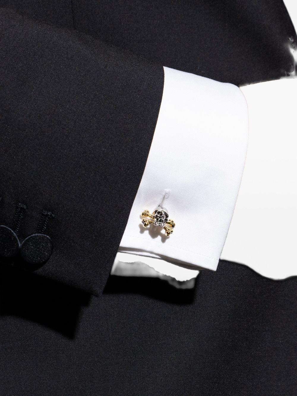 skull crossbones-motif cufflinks - 2