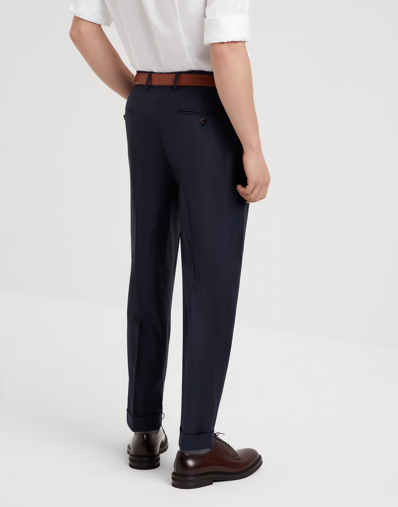 Brunello Cucinelli Formal fit trousers in super 150s virgin wool four season batavia outlook