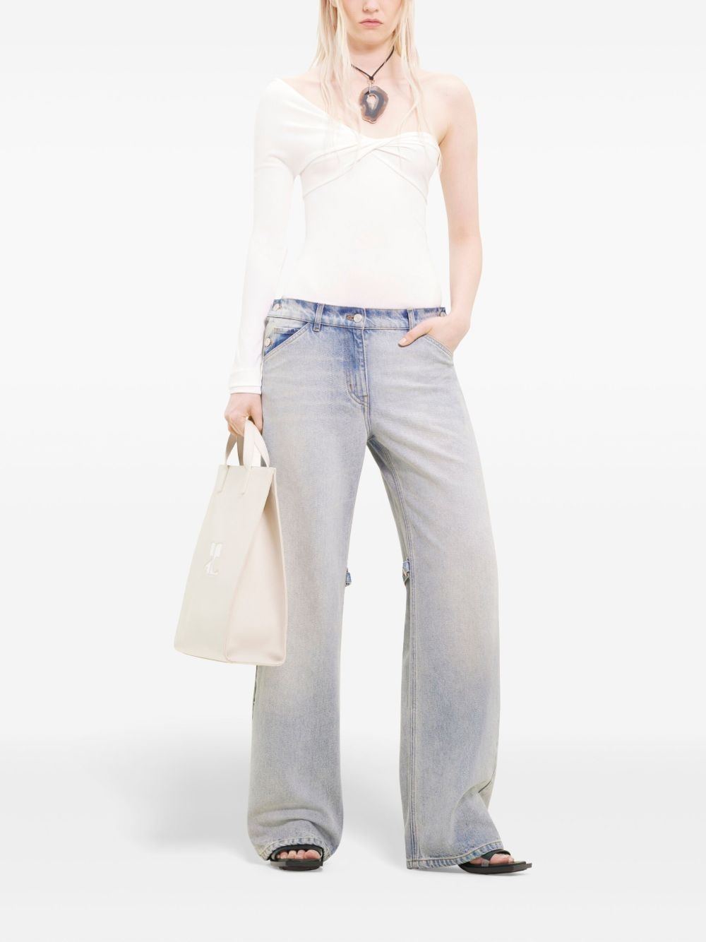 twisted jersey top - 2