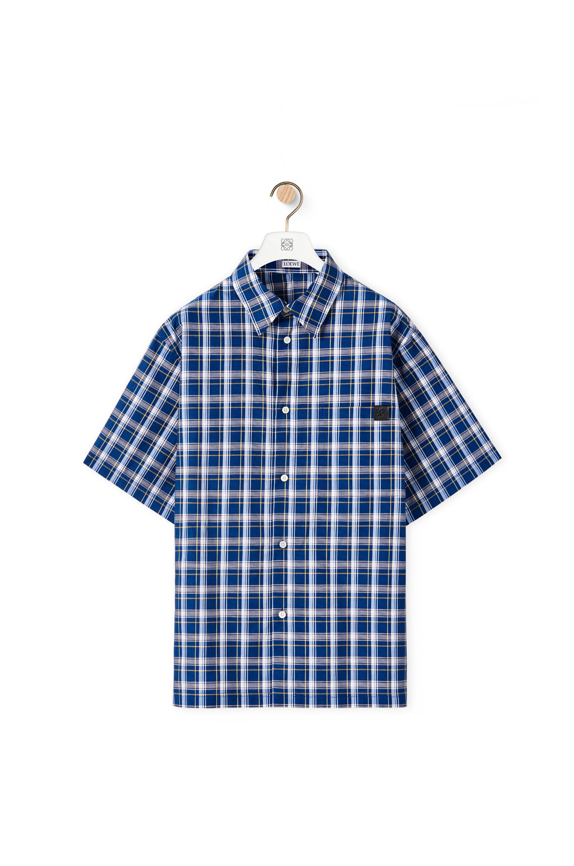 Short sleeve check shirt in cotton - 1