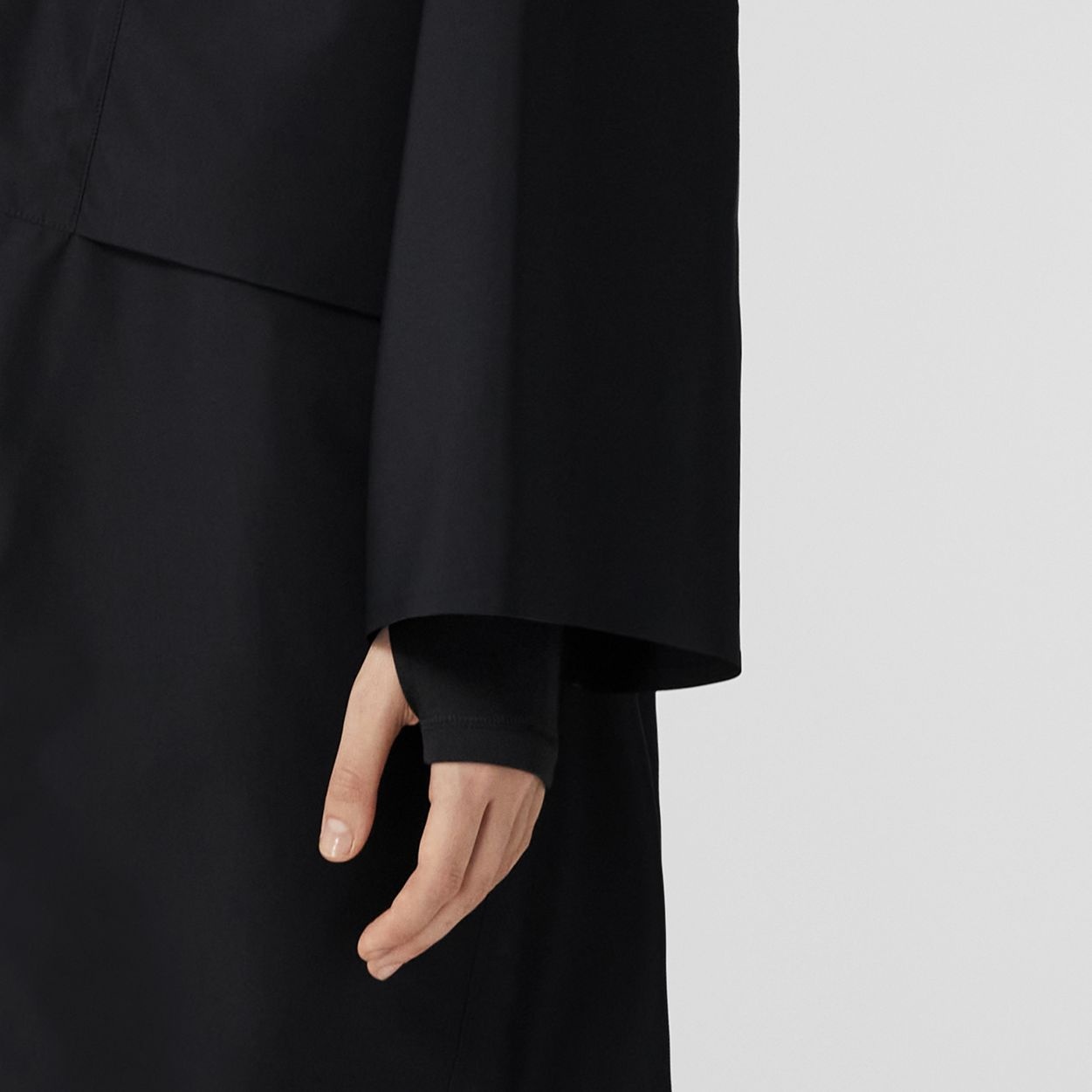 Detachable Hood Logo Print Oversized Parka - 5
