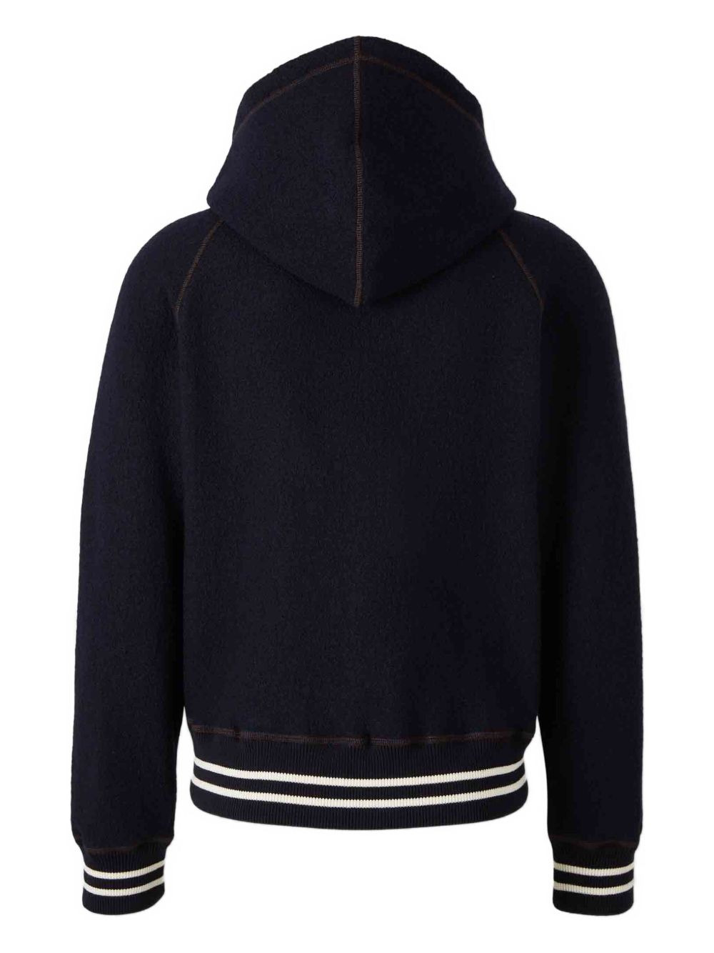 hooded wool cardigan - 2