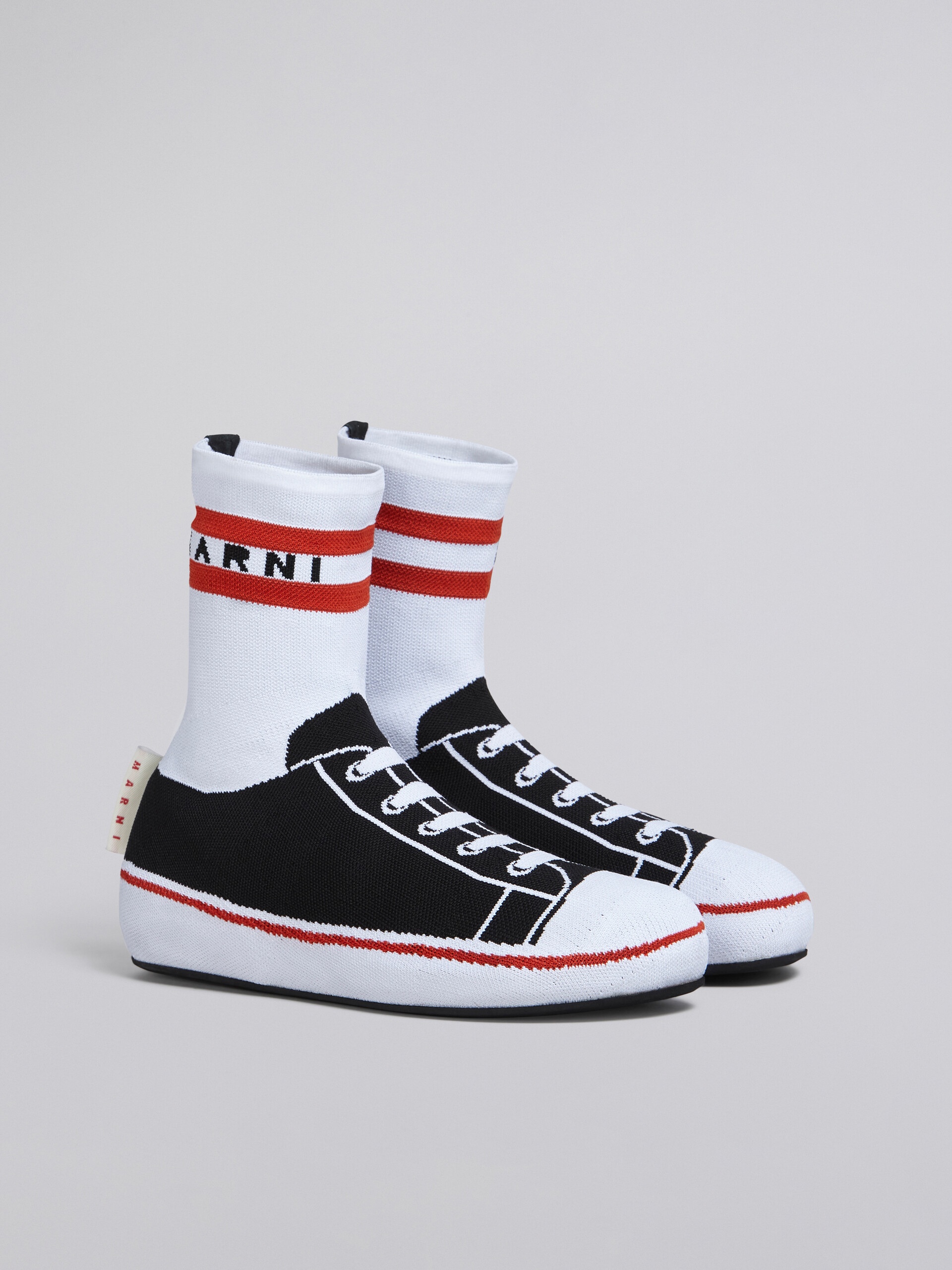 TROMPE L'ŒIL JACQUARD HIGH-TOP SNEAKER - 2