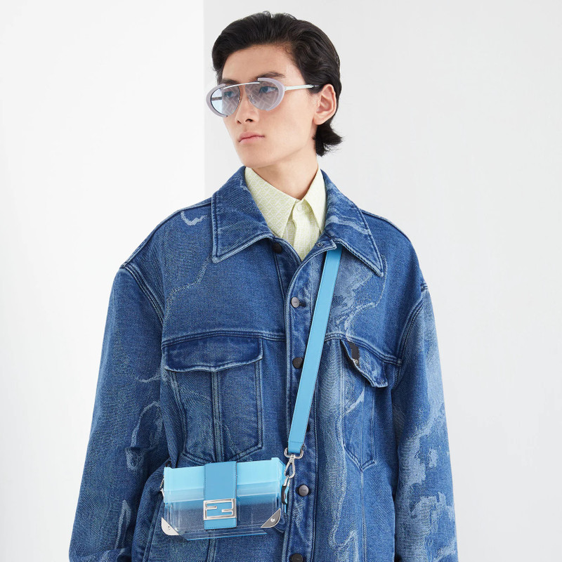 FENDI Light blue and transparent plexiglass bag outlook