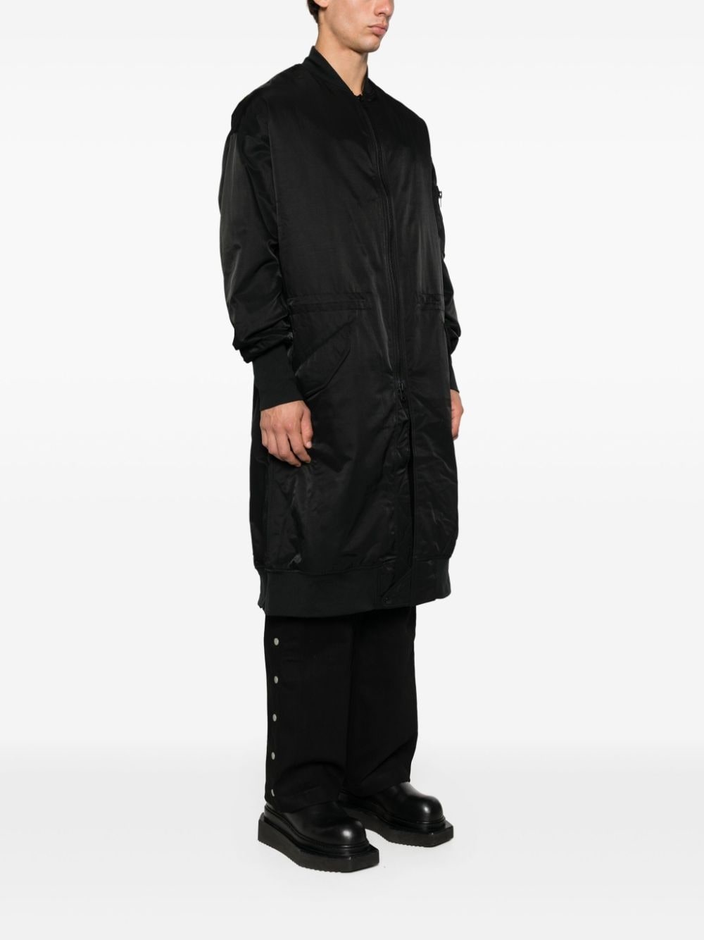 knee-length bomber coat - 4