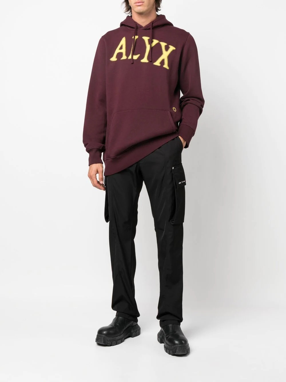 logo-print long-sleeved hoodie - 2