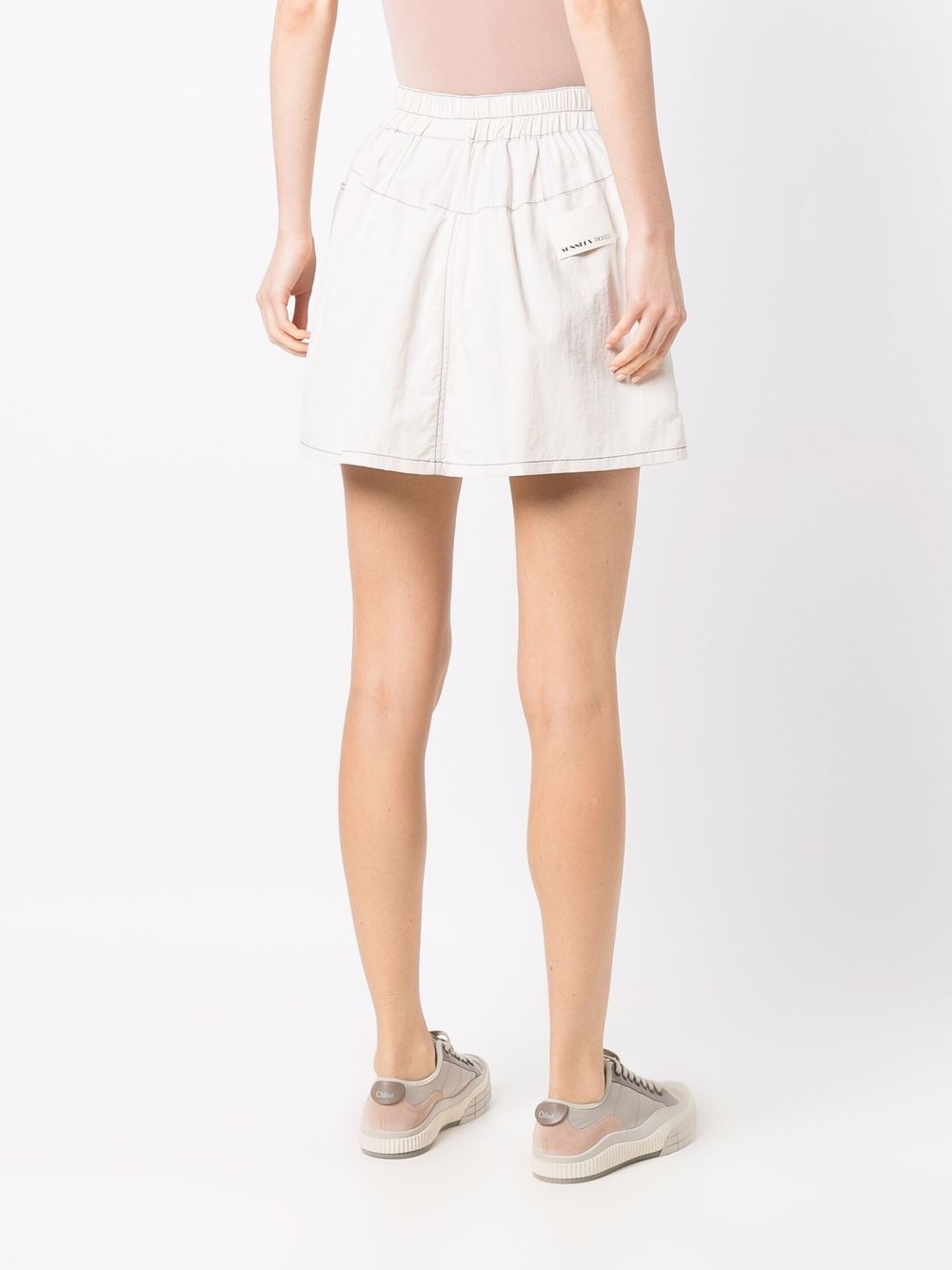 wide-leg stitch-detail shorts - 4