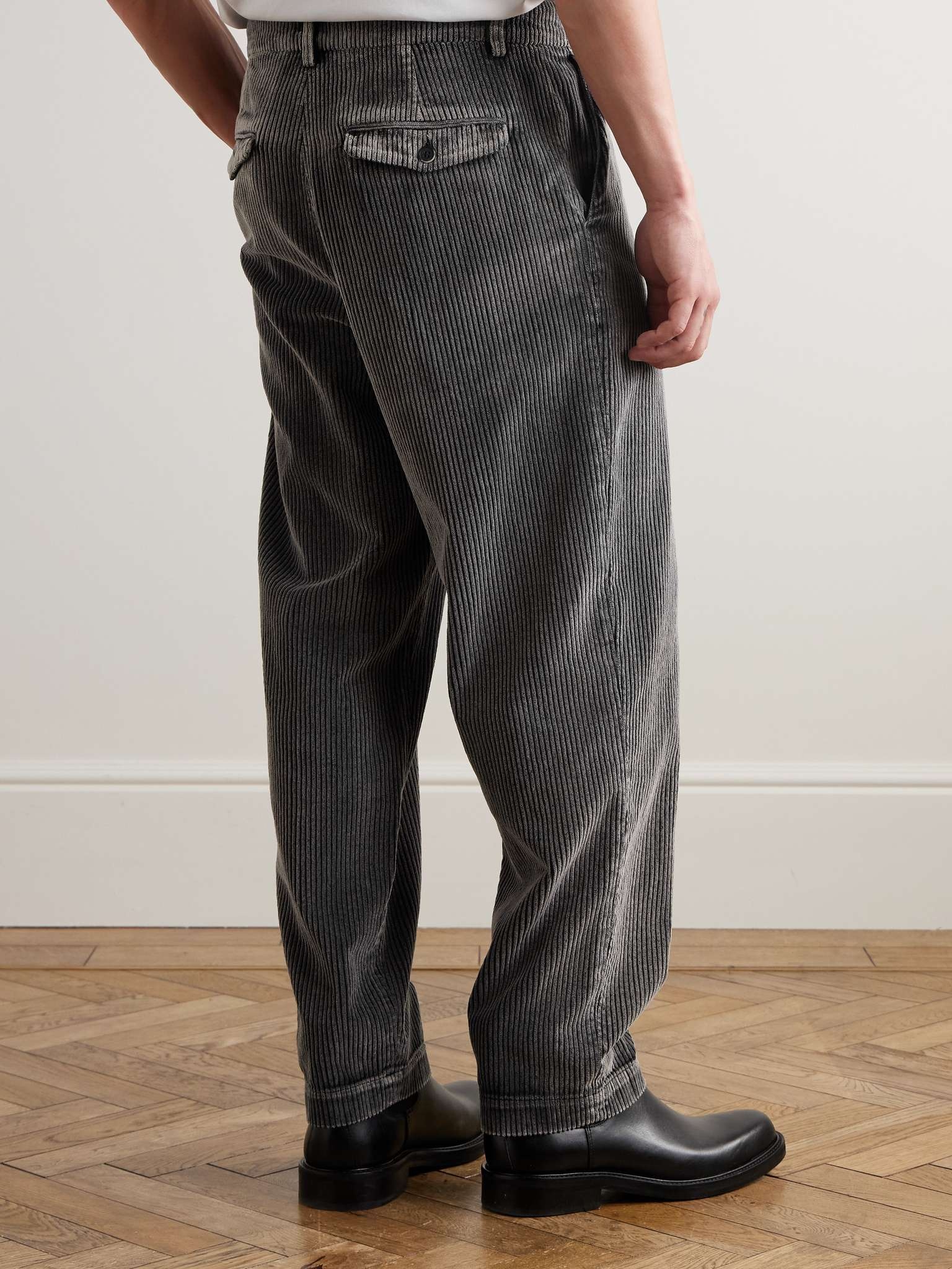 Canasta Straight-Leg Garment-Dyed Cotton-Corduroy Trousers - 4