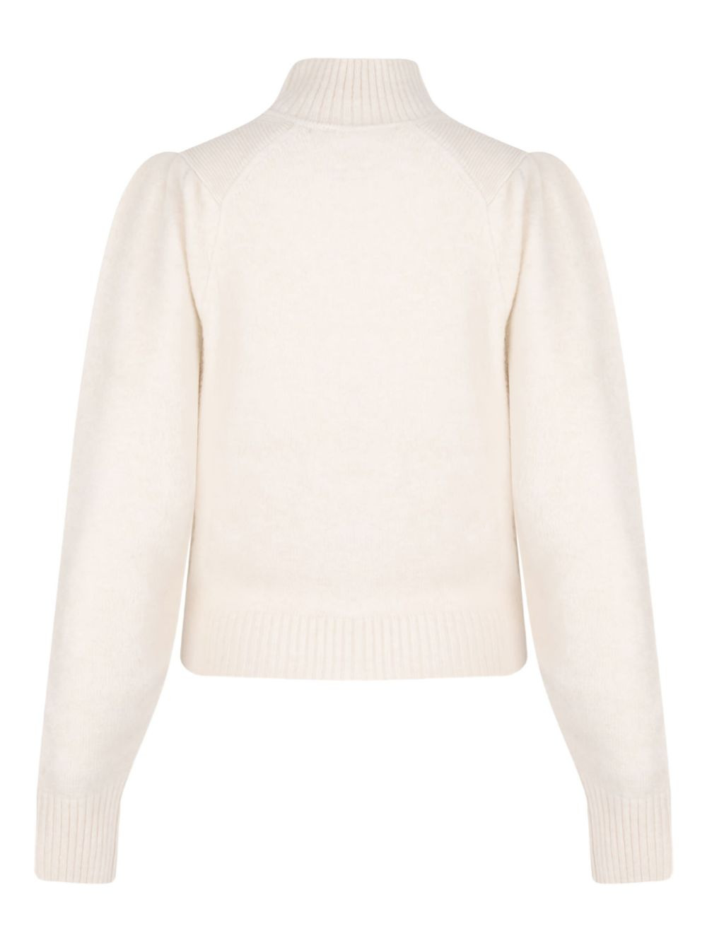 high-neck puff-sleeve sweater - 2