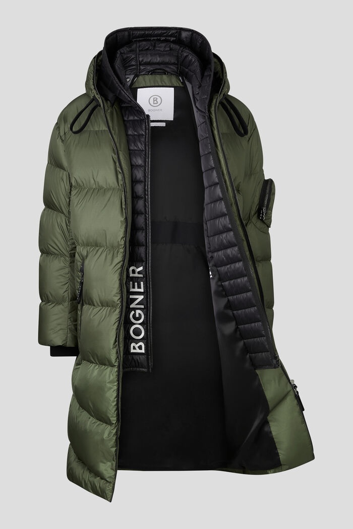 Jenik Down coat in Olive green - 7