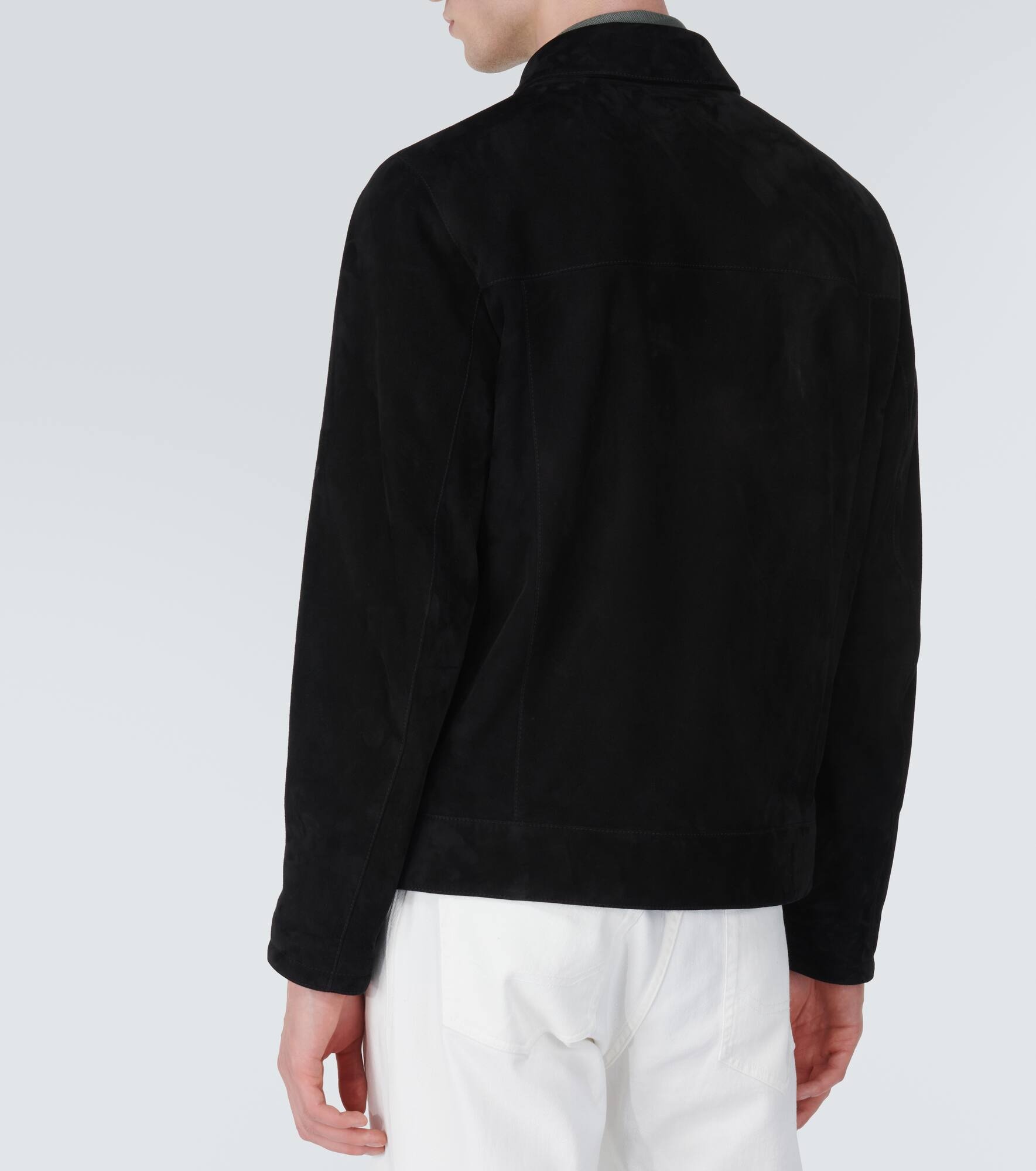 Suede blouson jacket - 4