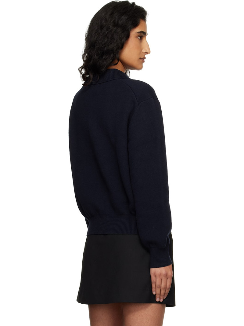 Navy Cashmere Collared Polo 3