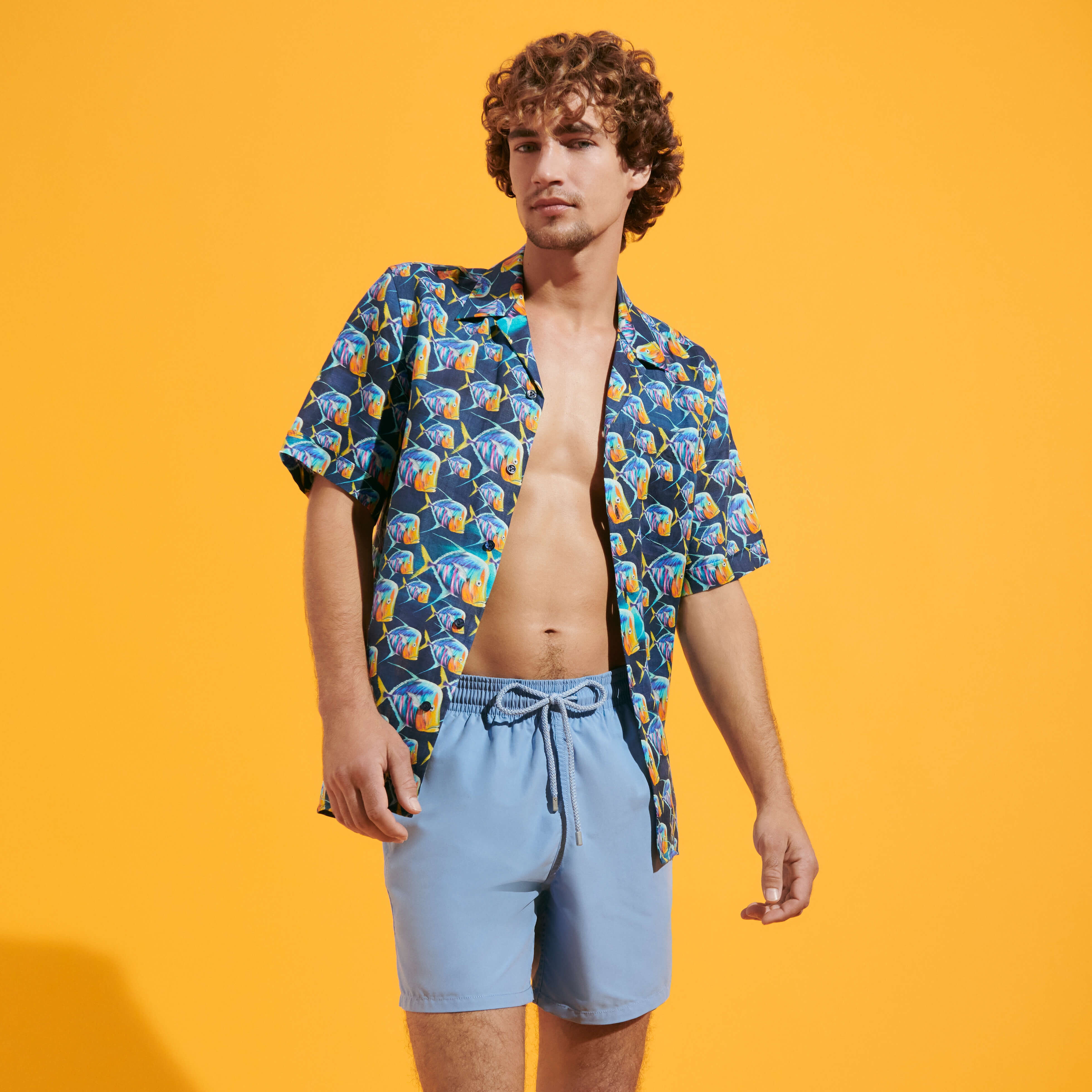 Men Swim Trunks Solid - 5