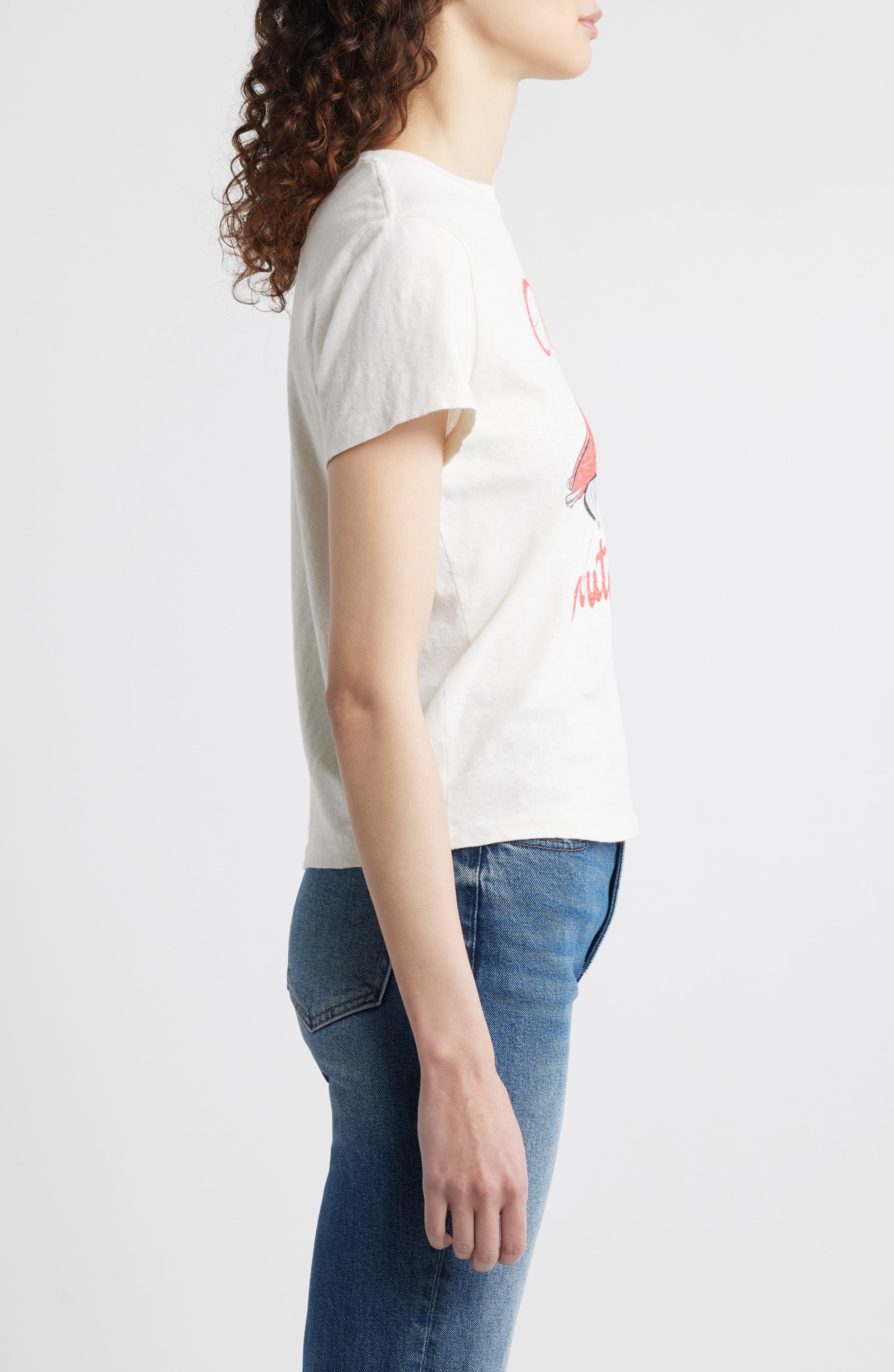 Re/Done Cherry Auto Club Cotton Graphic T-Shirt in Vintage White at Nordstrom - 3