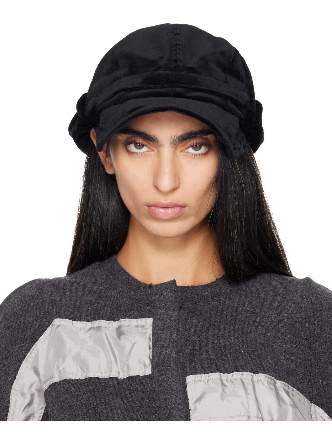 Black Wire Bucket Beret Cap - 1