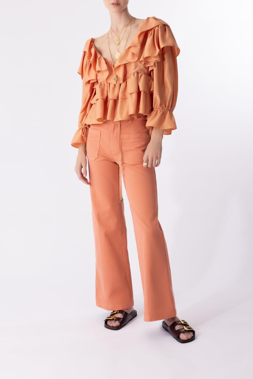 Cropped Ruffle Top - 2