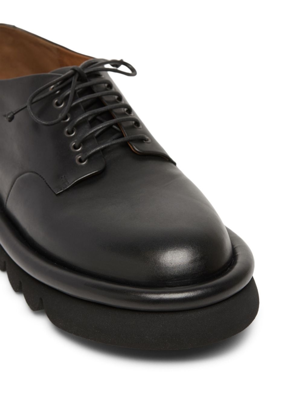 chunky sole leather derby shoes - 4