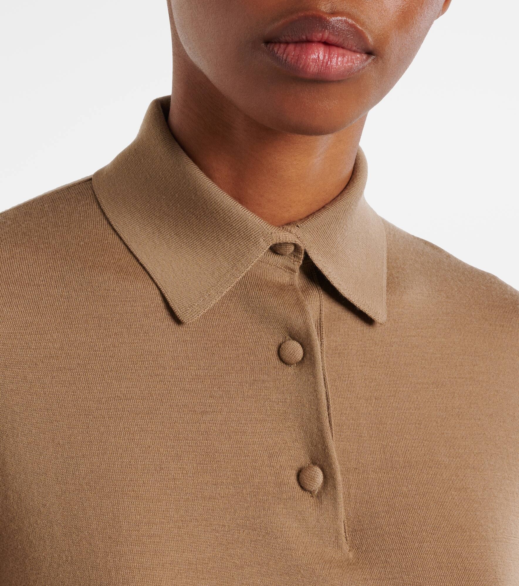 Ipanelli wool jersey polo sweater - 4