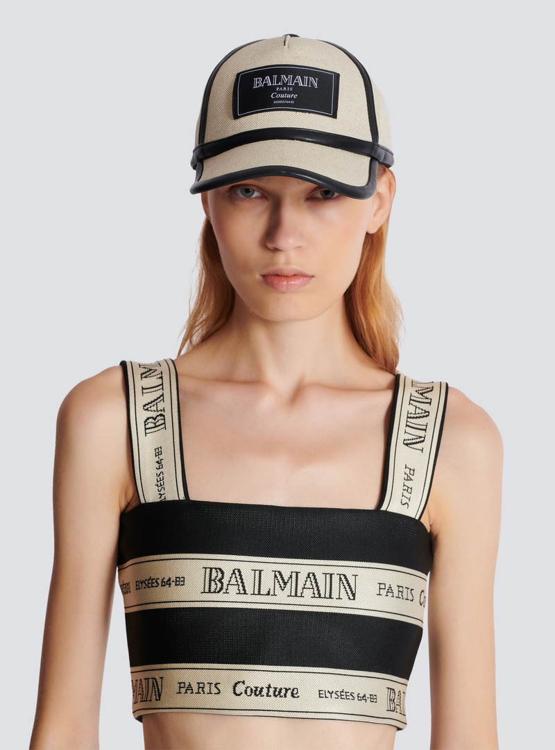 Balmain Canvas Balmain Couture cap outlook