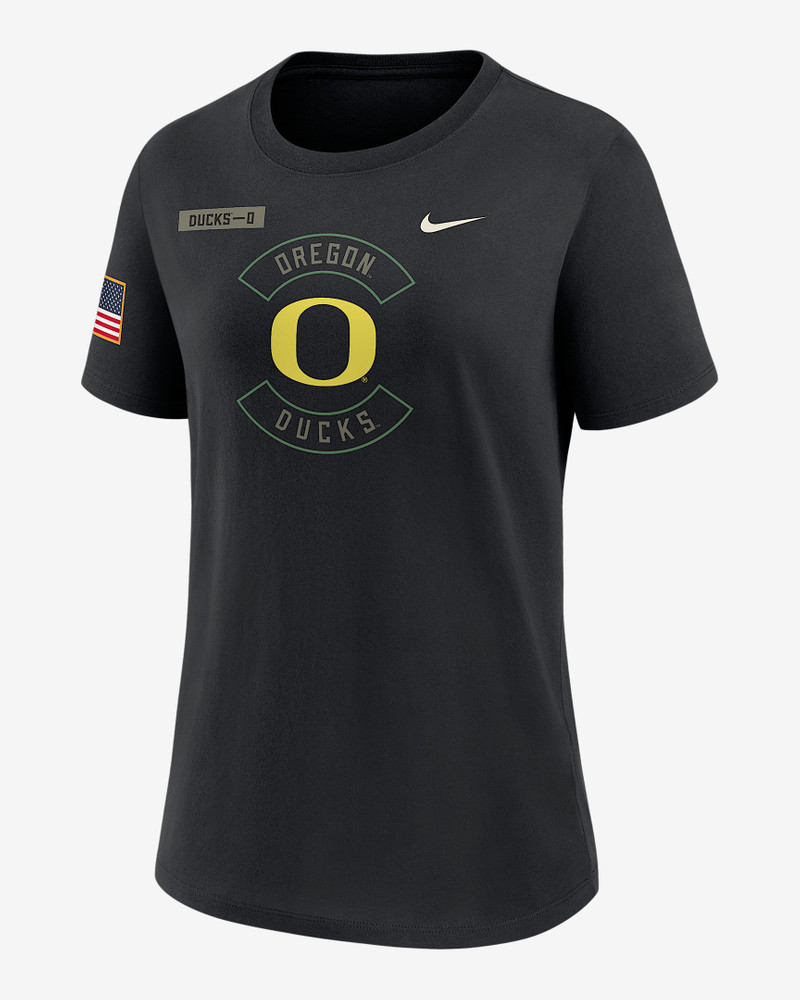 Oregon Military Appreciation Women's Nike Dri-FIT College T-Shirt 1