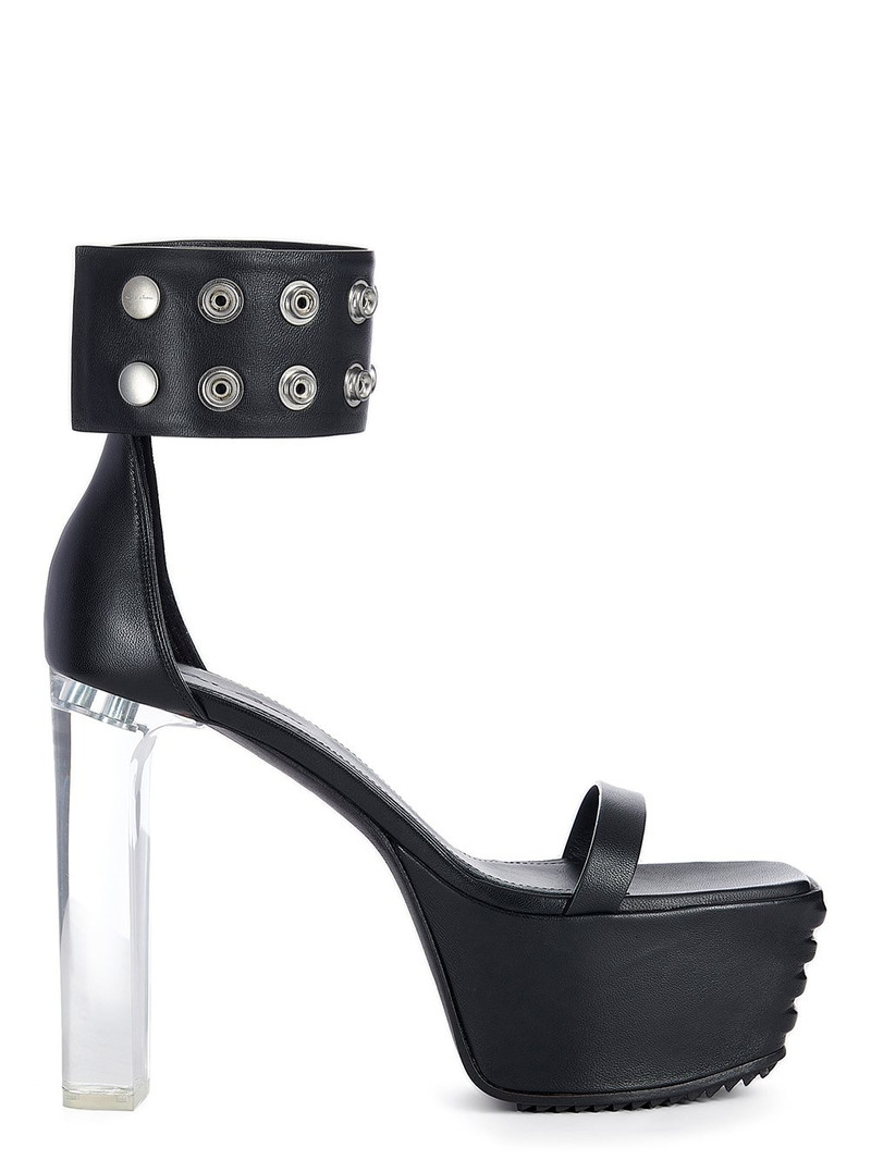 Minimal Grill leather platform sandals - 1