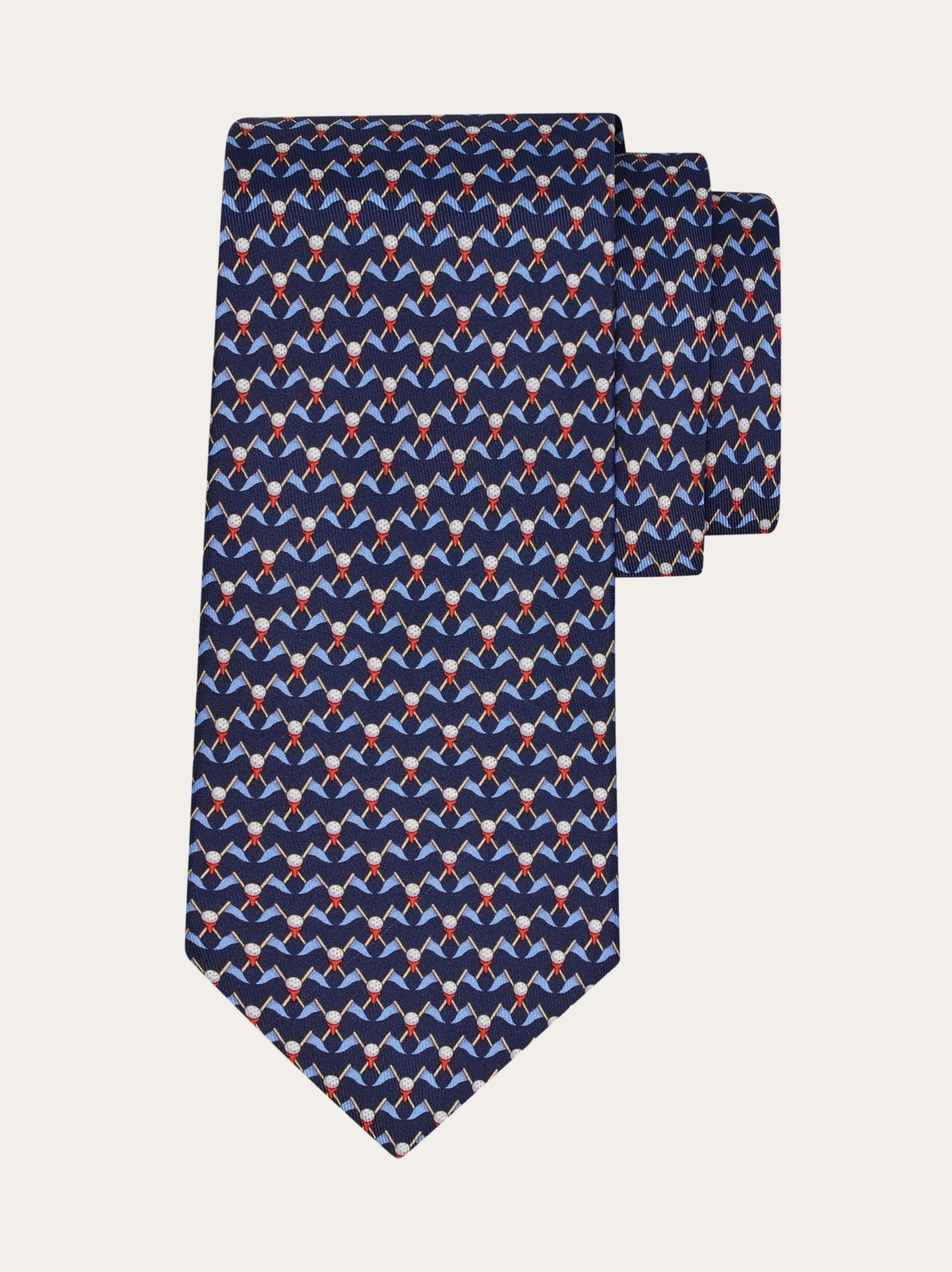 Club print silk tie - 1