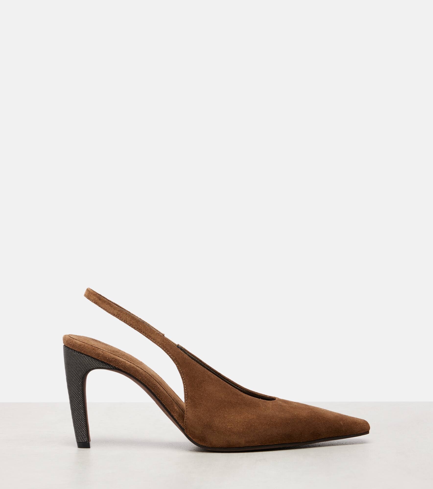 Monili suede slingback pumps - 4
