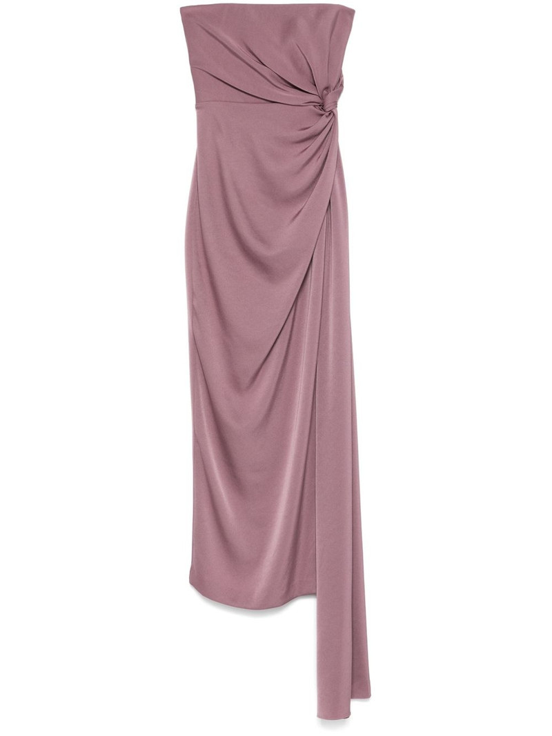 twist-detail satin midi dress 1