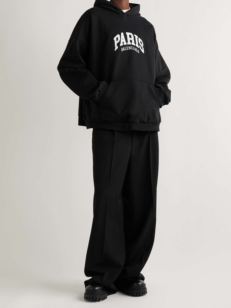 BALENCIAGA Oversized Printed Cotton-Jersey Hoodie outlook