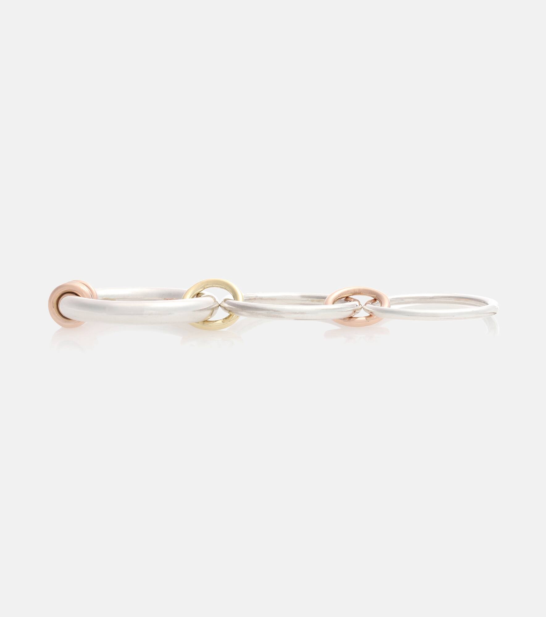 Orion sterling silver and 18k gold linked rings - 4