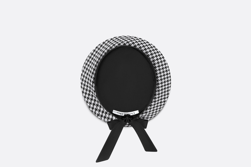 Dior Arty Houndstooth Beret with Bow 4