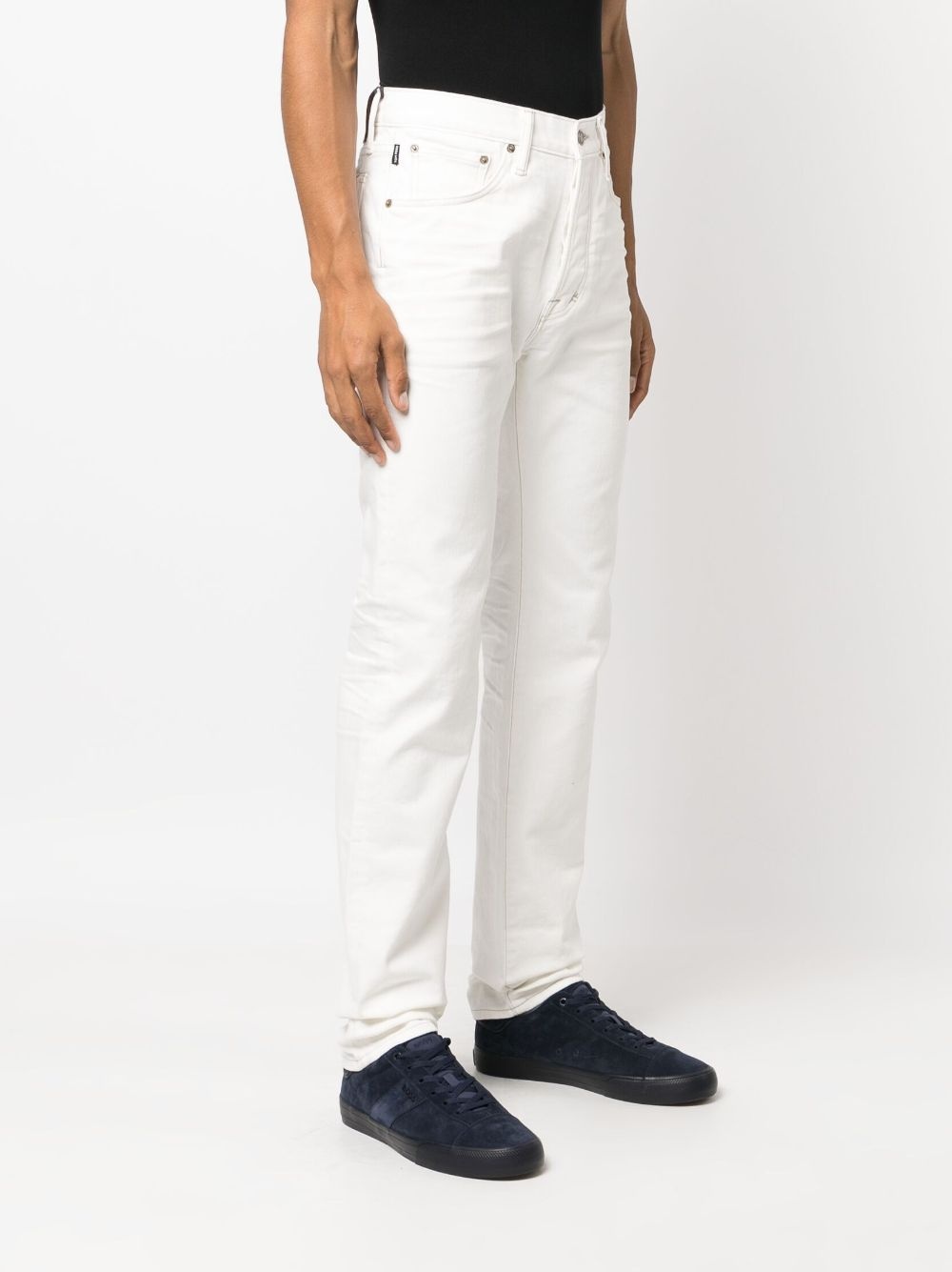 slim-cut cotton jeans - 3