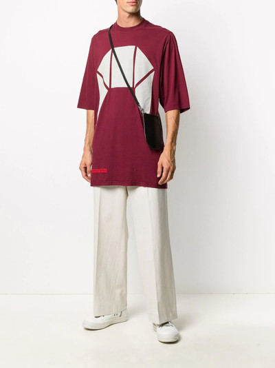 Rick Owens DRKSHDW geometric print oversized T-shirt outlook