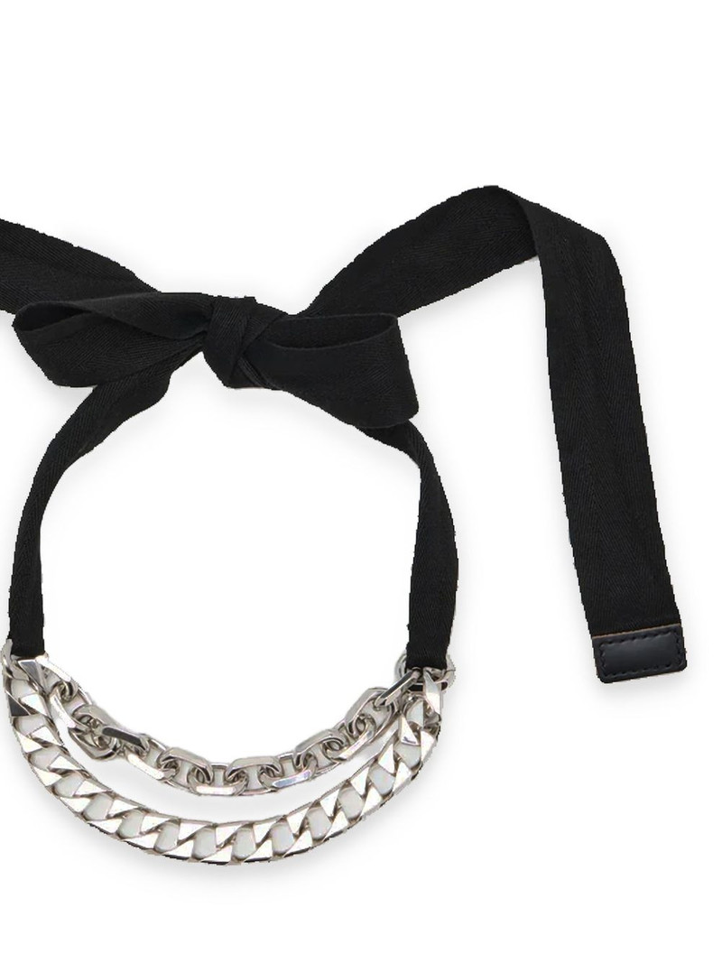 Plan C ribbon-bow chain necklace outlook