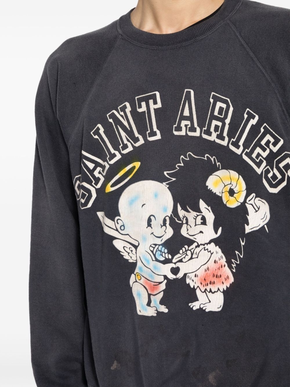 logo-print cotton sweatshirt - 6
