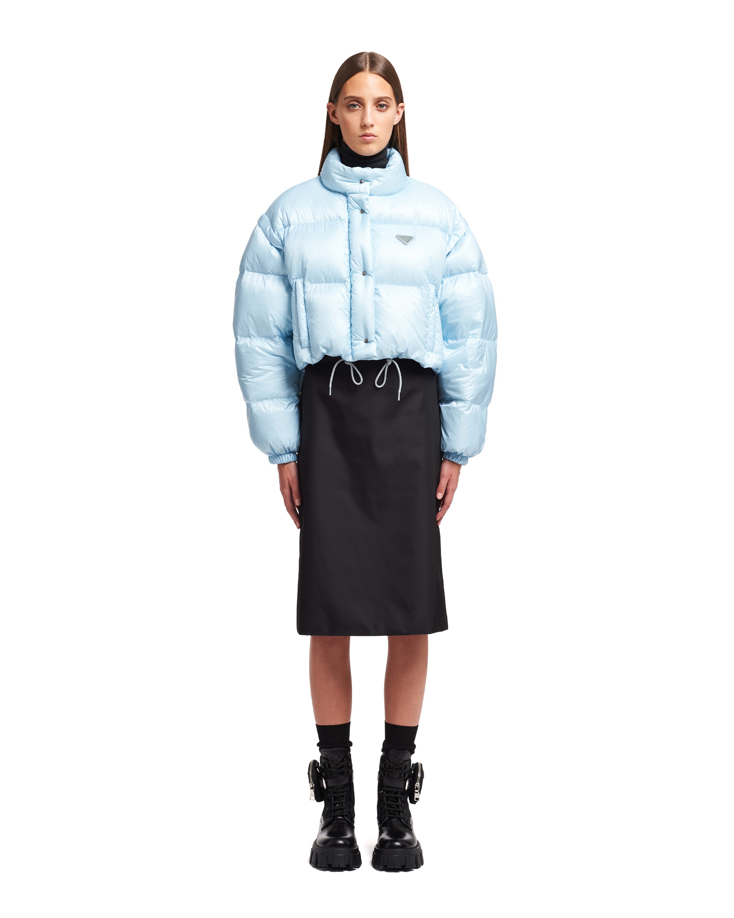 Prada Re-Nylon cropped convertible down jacket