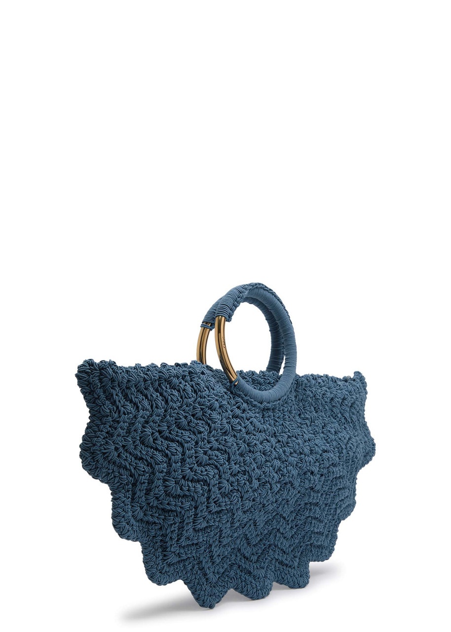 Chloe Bracelet Paravent Logo Raffia Tote - 2