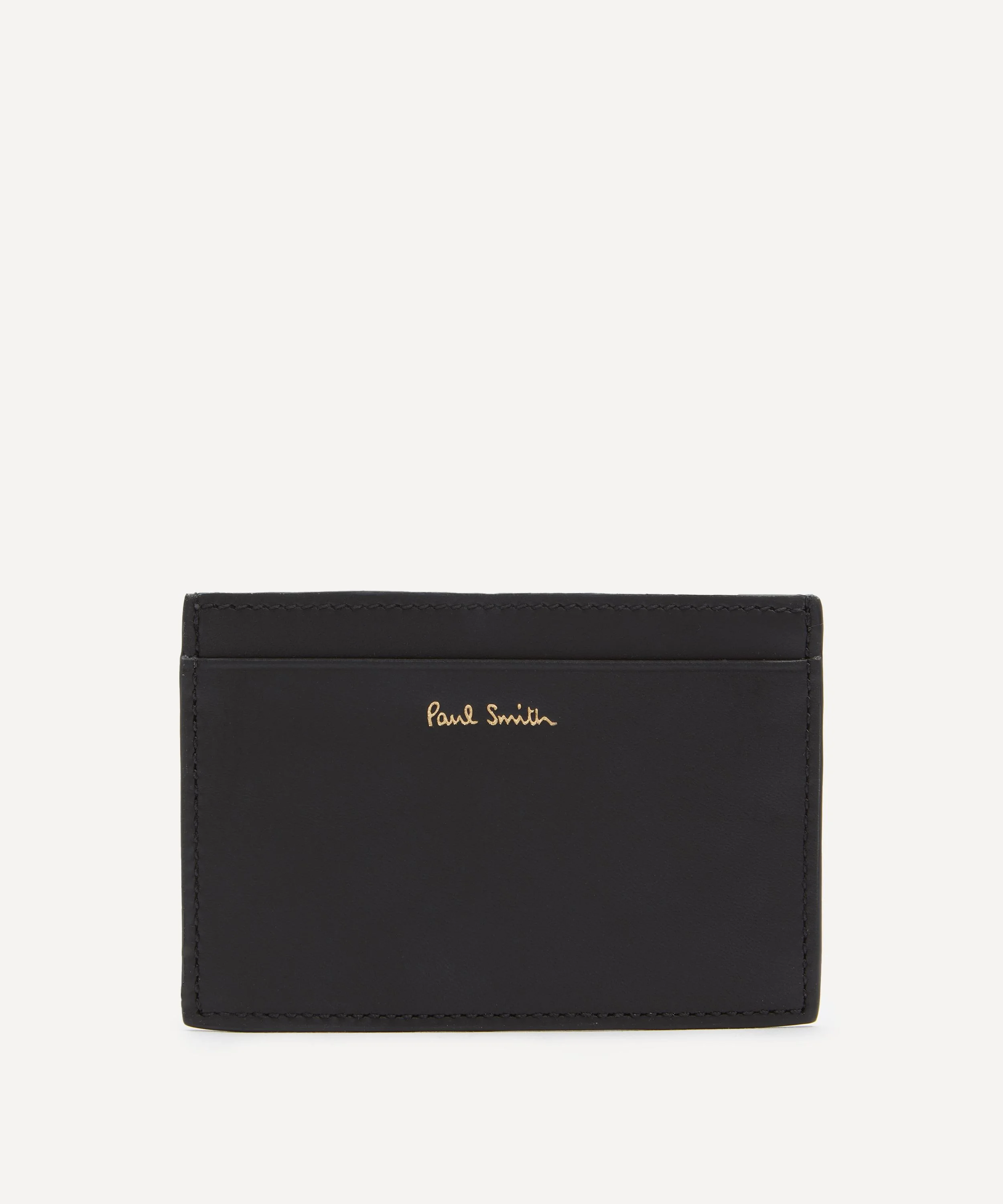 Signature Stripe Leather Card Holder - 1