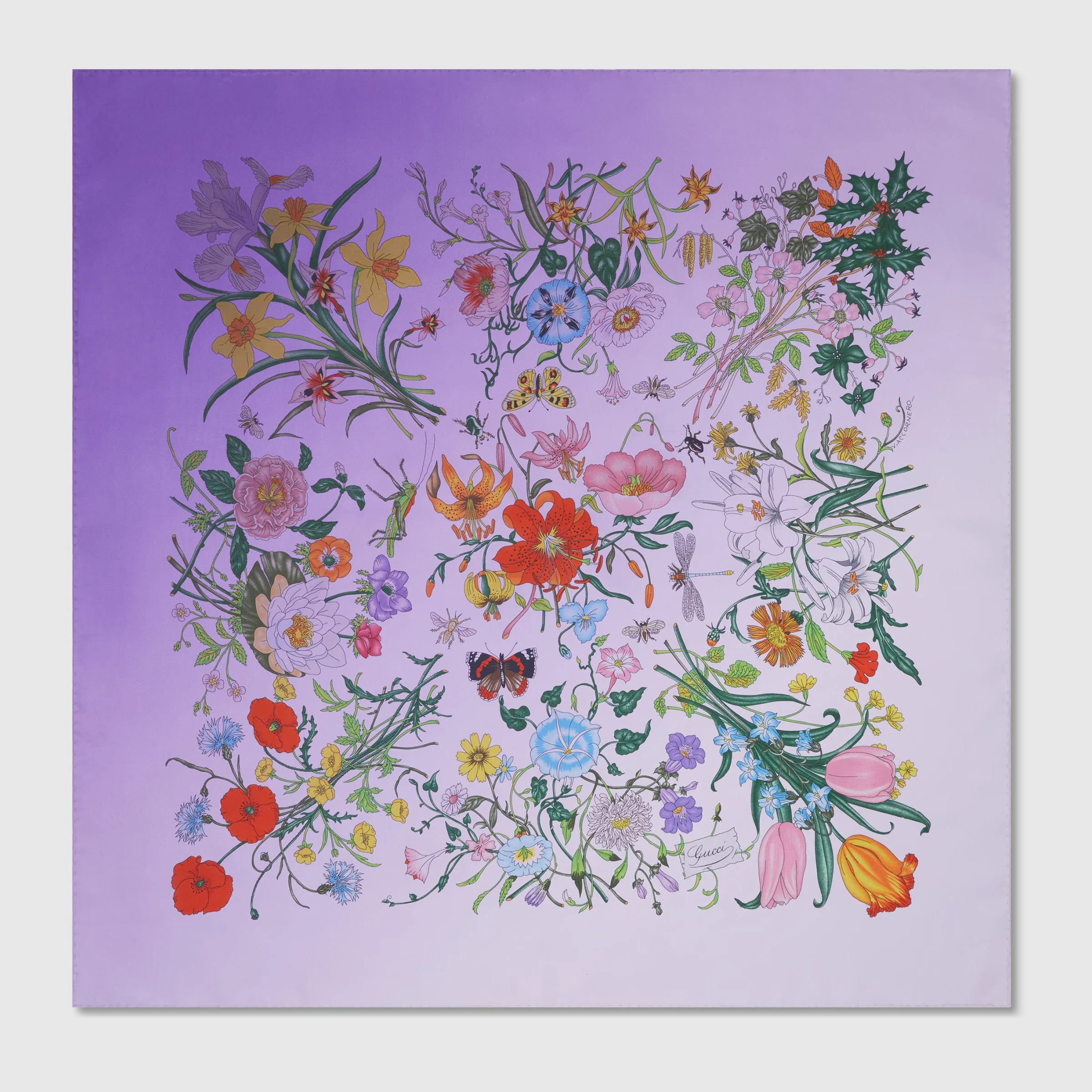 Printed silk carré - 1