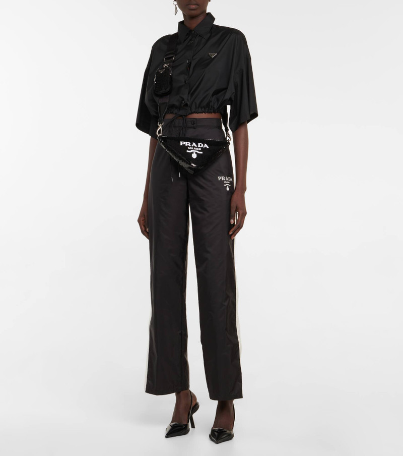 Prada Triangle sequin shoulder bag outlook