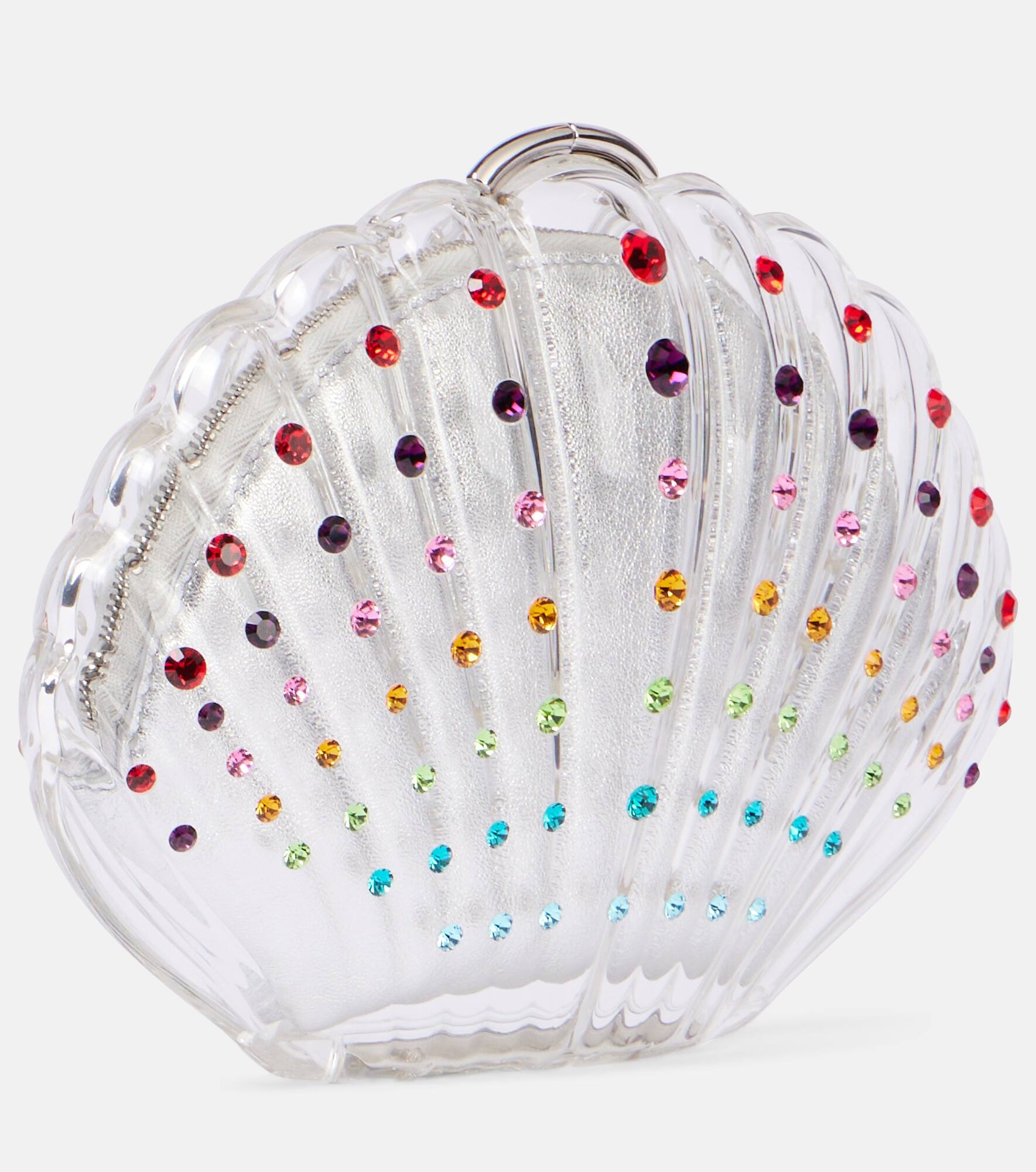 Crystal Shell embellished clutch - 4
