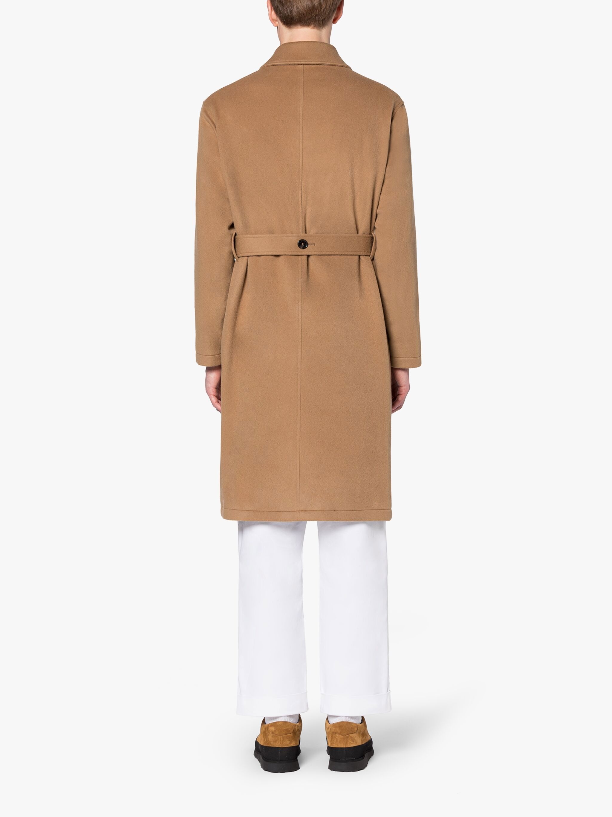 MILAN BEIGE WOOL & CASHMERE SINGLE-BREASTED TRENCH COAT - 3