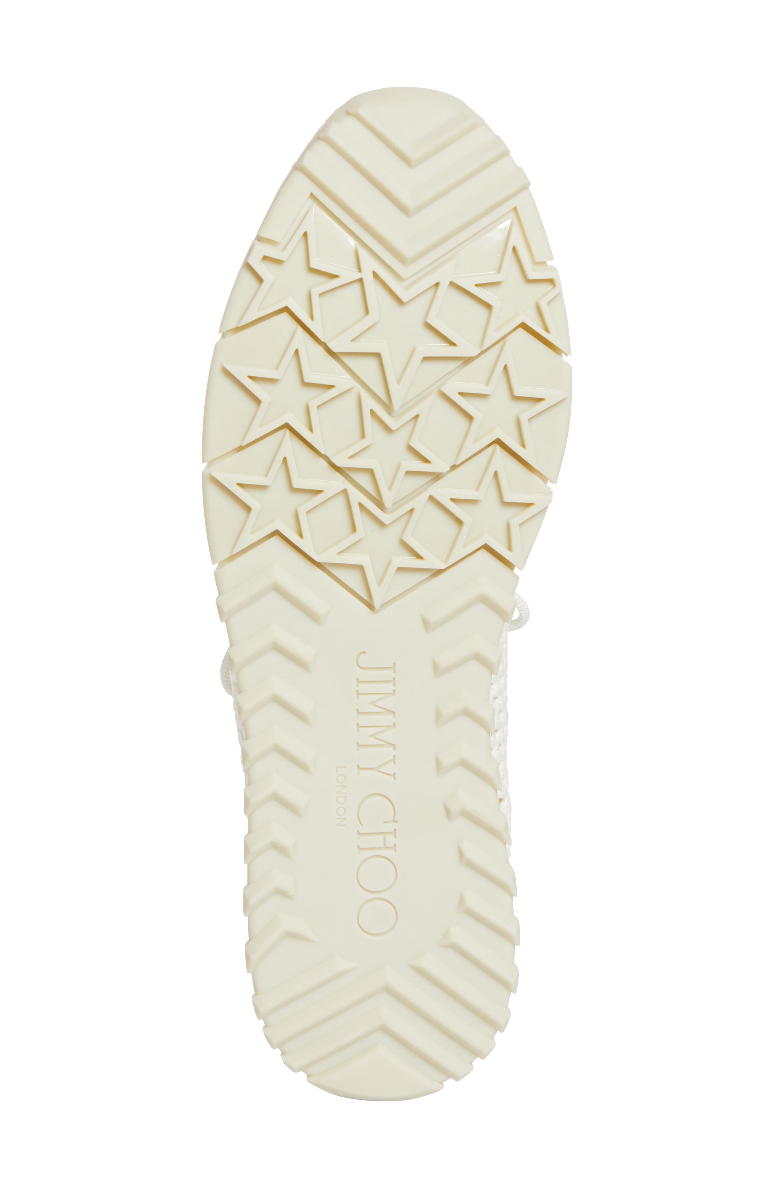 Jimmy Choo Veles Imitation Pearl Open Stitch Knit Sneaker in X Latte Mix at Nordstrom - 6