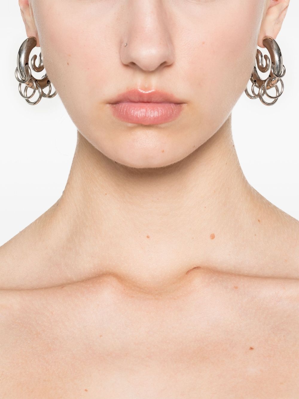 Pierced Serpent hoop earrings - 2