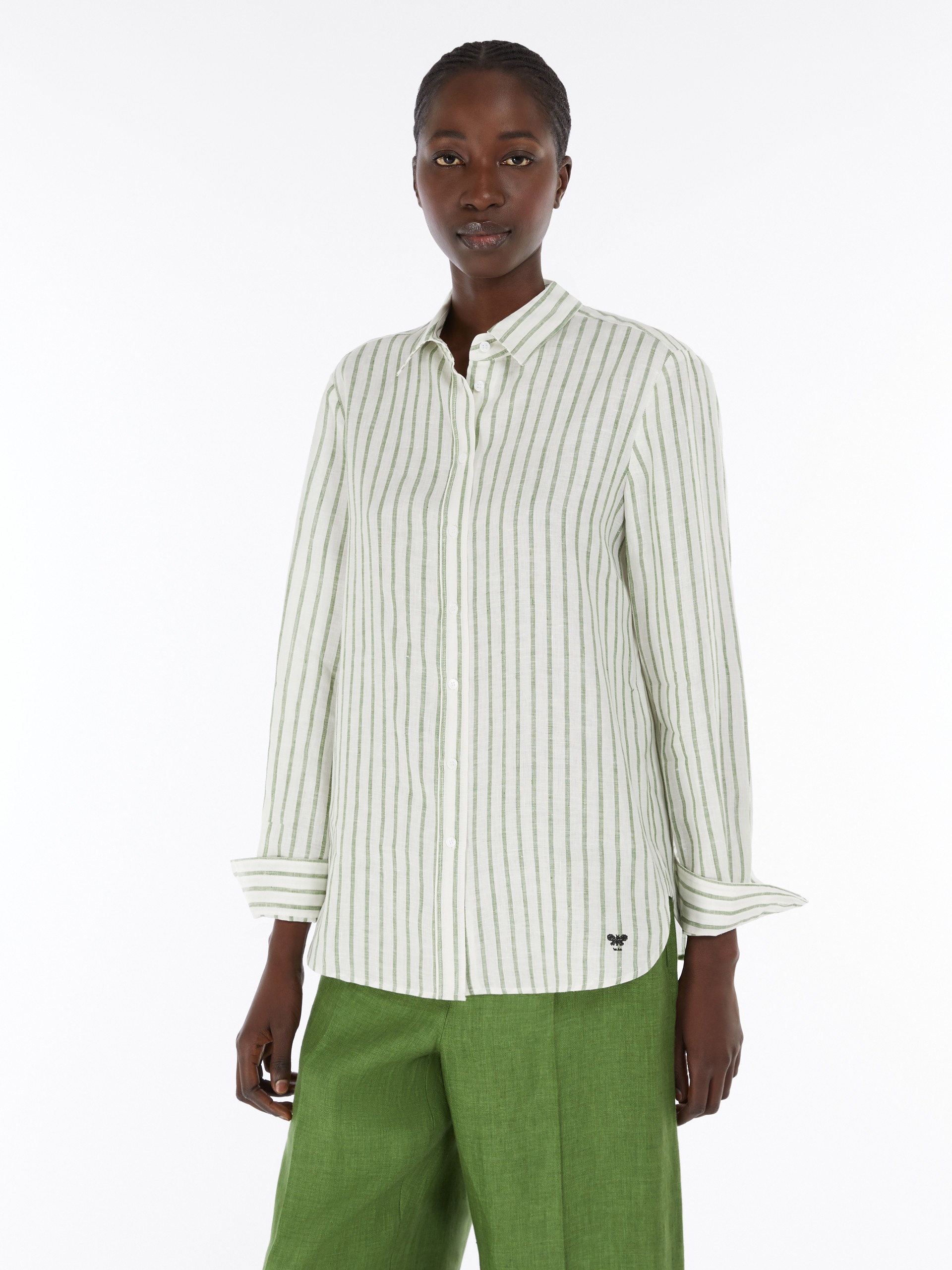 JOSEF Striped linen shirt - 5